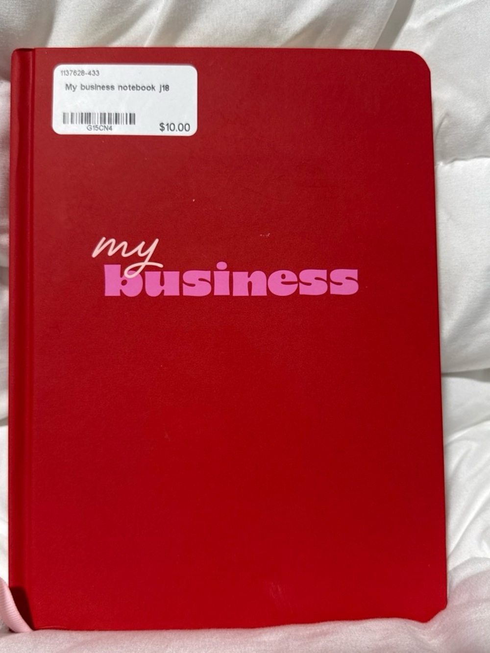 Red Hardcover 'My Business' Notebook by